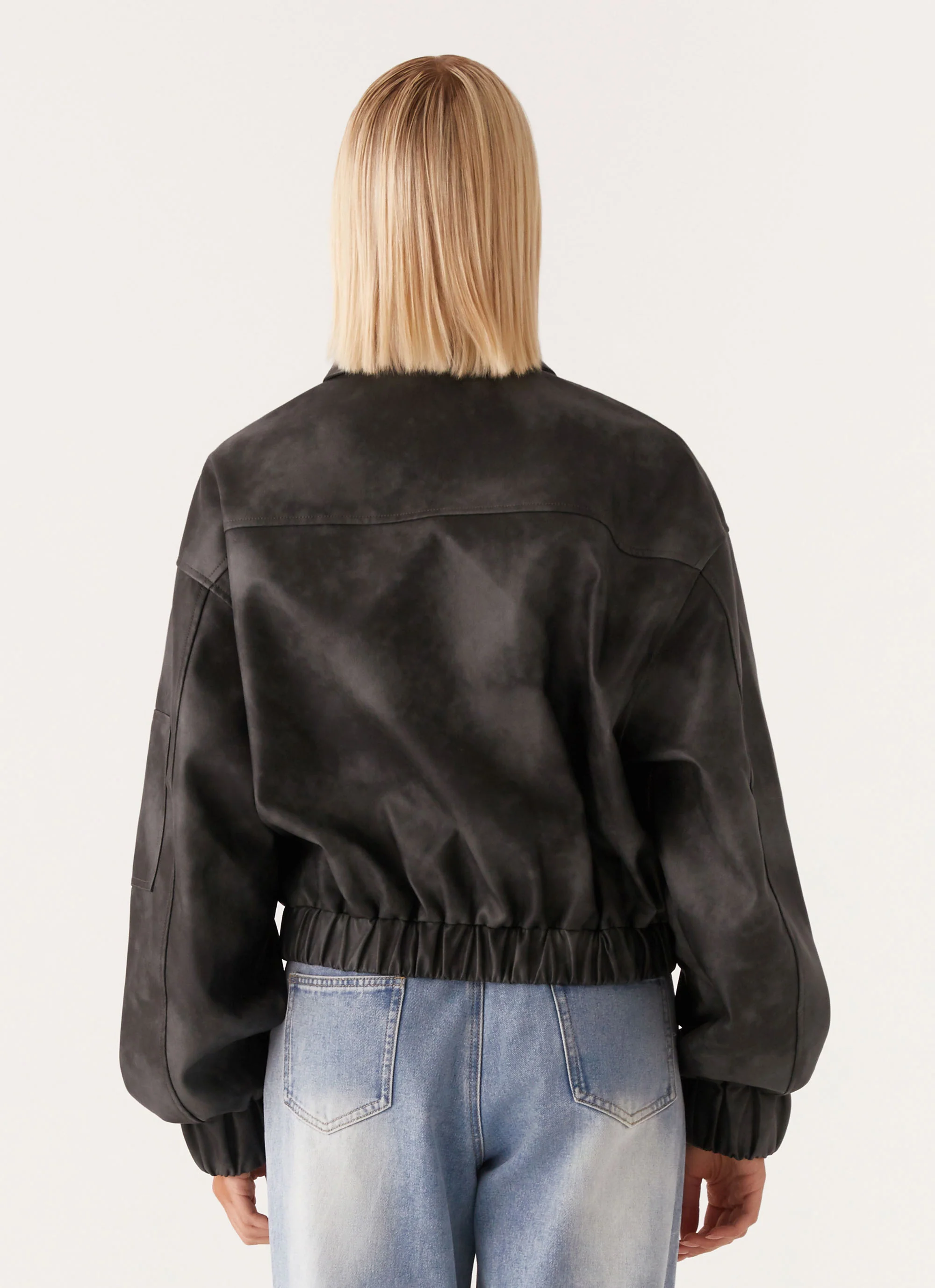 Washington Bomber Jacket - Black - Image 4