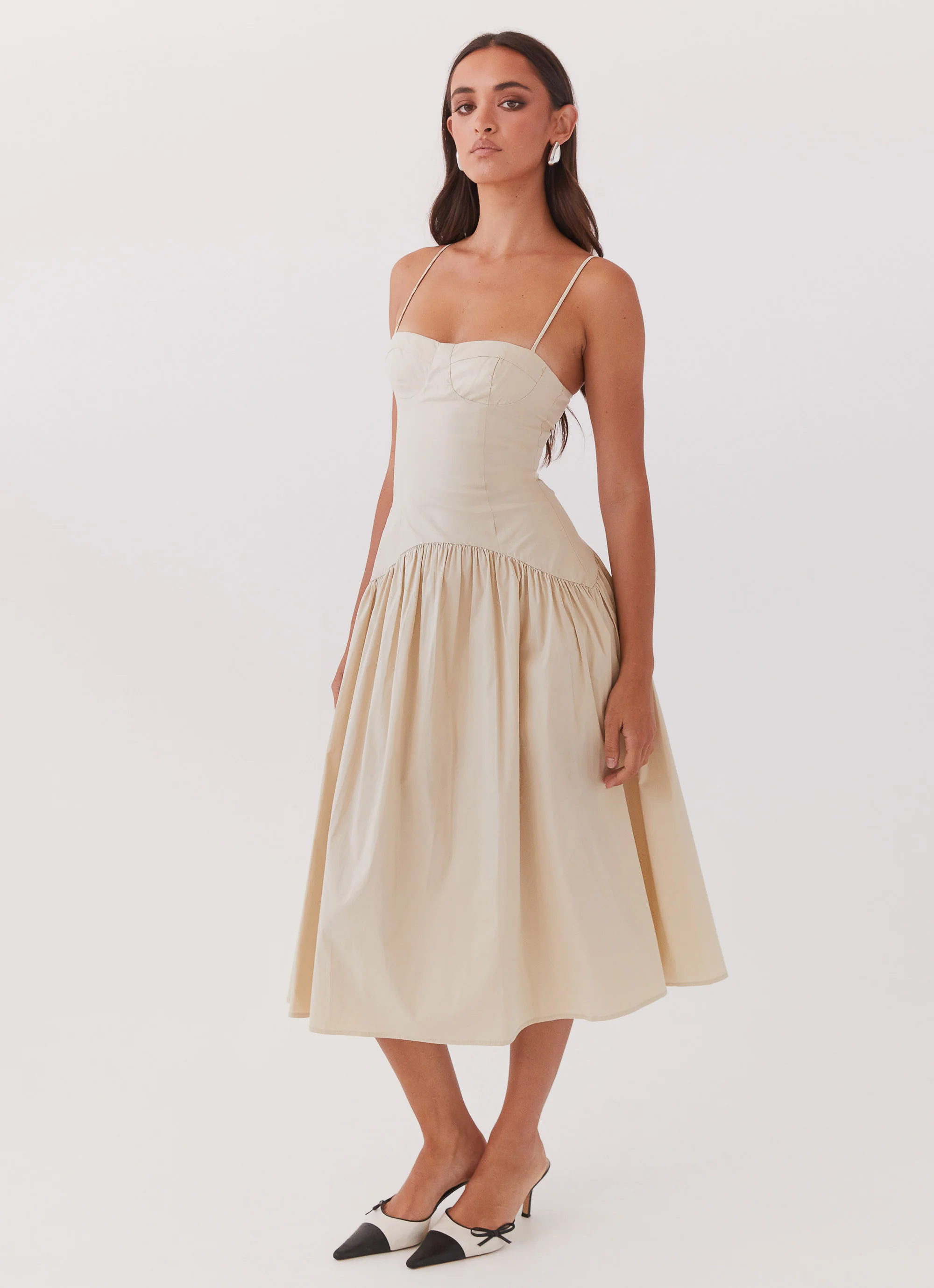 Yvette Corset Midi Dress - Desert Sage - Image 3