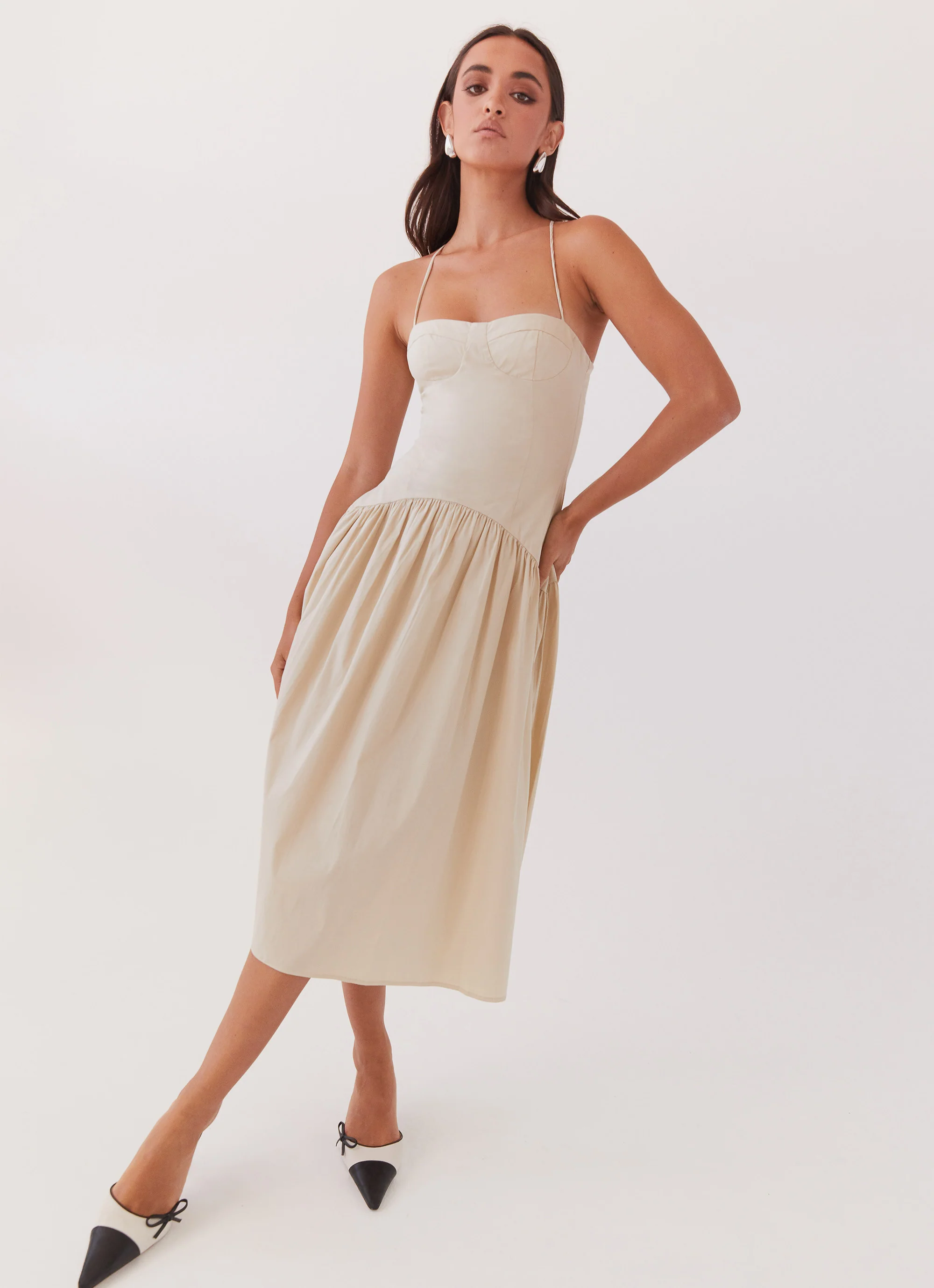 Yvette Corset Midi Dress - Desert Sage - Image 6
